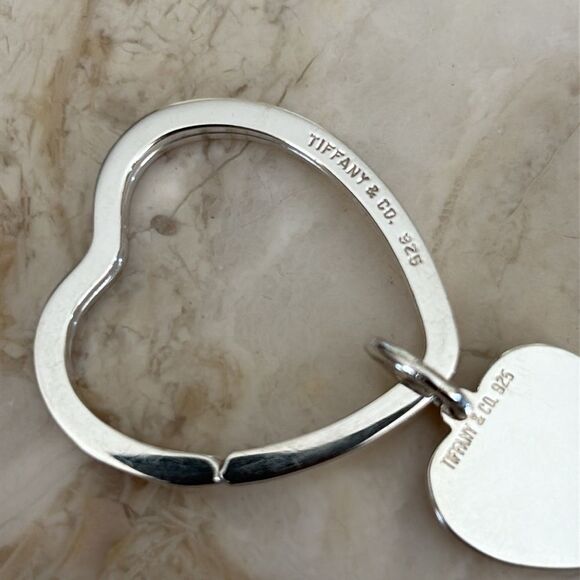 Tiffany & Co. Heart Tag Silver Key Ring 925 Sterling Silver - Picture 4 of 7